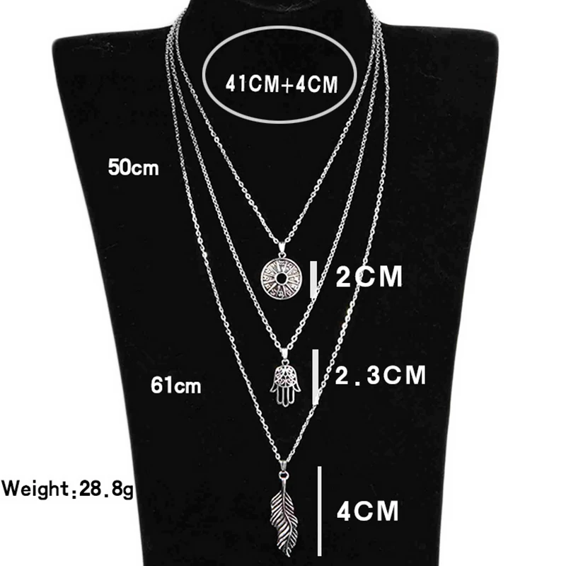 X25 модное ювелирное изделие длинное ожерелье с подвеской в виде листьев