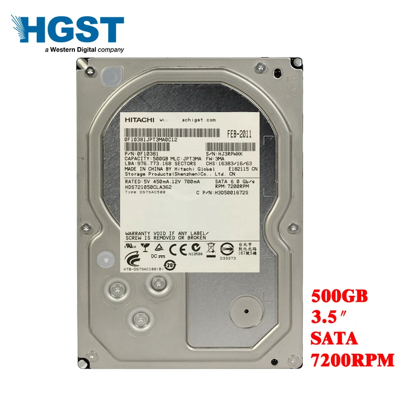 HGST 500 Гб HDD 16 Мб кэш 5700 об/мин-7200 об/мин настольный компьютер 3 5 &quotВнутренний