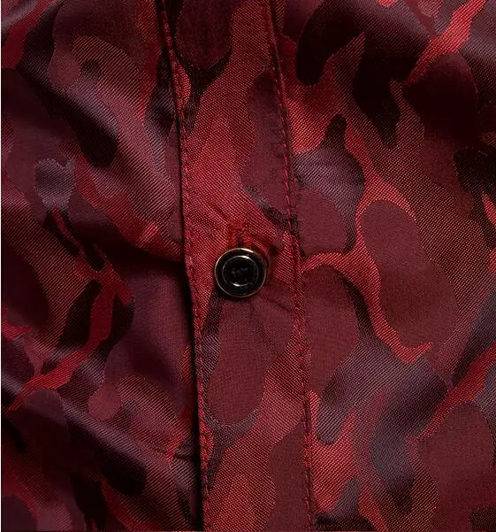Leapls смокинг рубашки для мужчин модные камуфляжные Смарт повседневные мужские