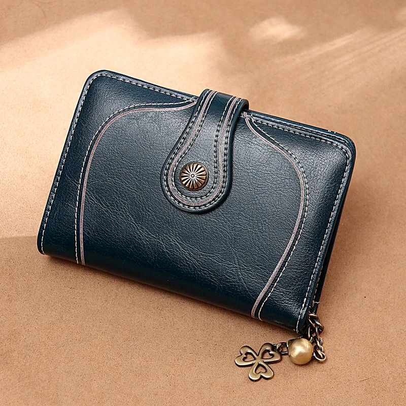 Новинка 100% женский кошелек из натуральной кожи с кармашком для монет женские