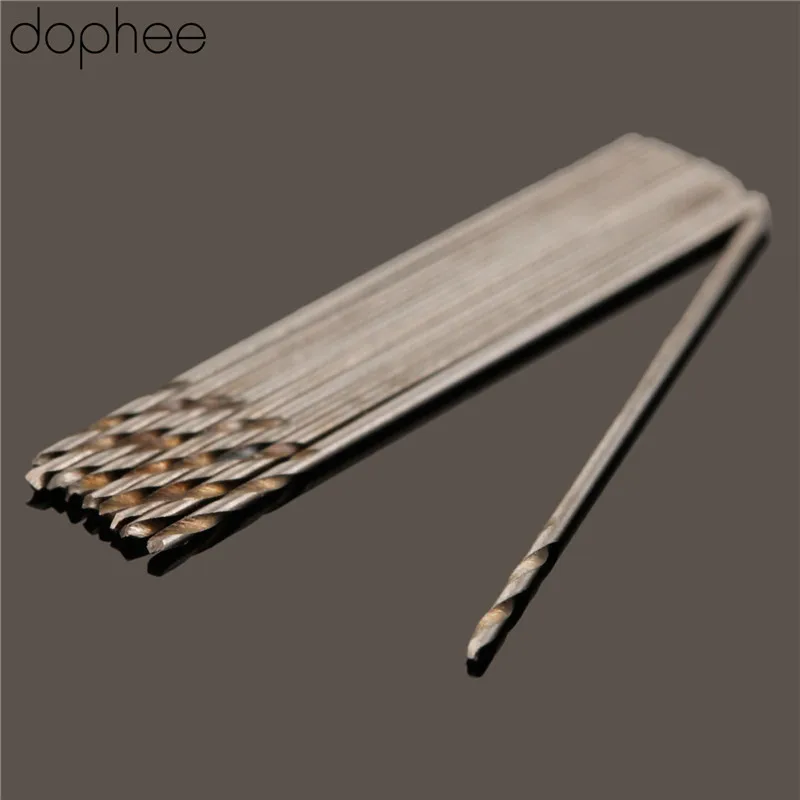 

dophee Twist Drill Bits HSS High Speed Steel Drill Bit Set Micro Straight Shank Wood Tools for Electric Drills 0.5-1.9mm 10PCS
