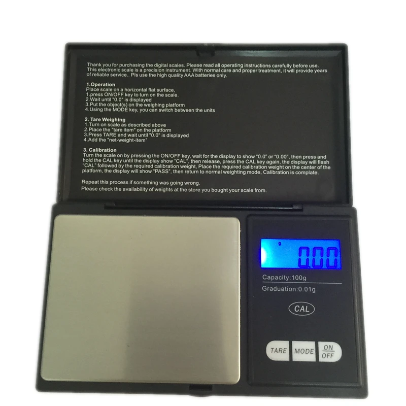 Компактные карманные кухонные весы Precision100g 0 01 г электронные для ювелирных
