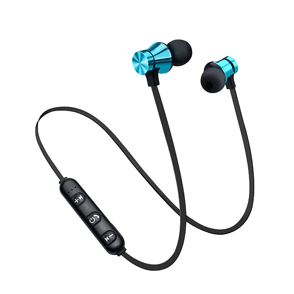 XT11 магнитные беспроводные Bluetooth наушники стерео спортивные наушники водонепроницаемые наушники-вкладыши гарнитура с микрофоном для samsung huawei - Цвет: blue