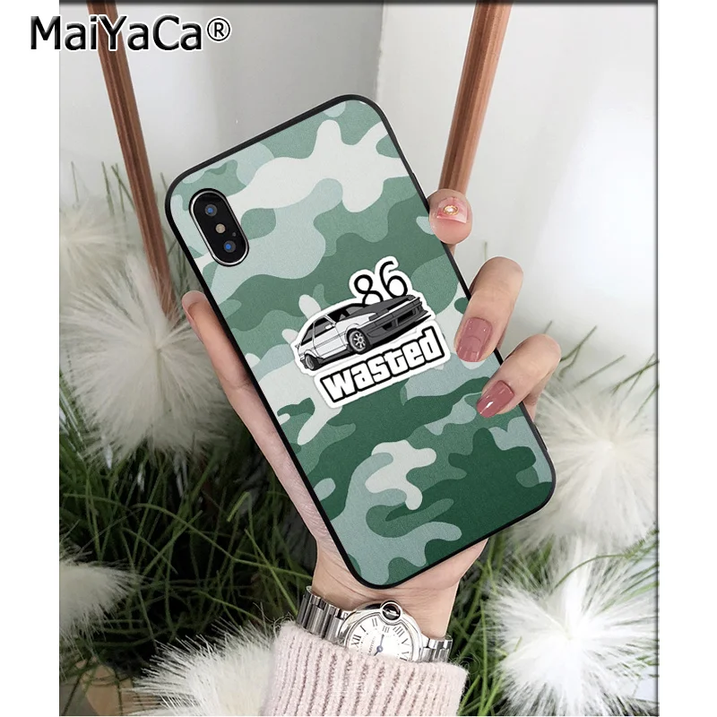 MaiYaCa D AE86 ТПУ мягкий черный чехол для телефона чехол для Apple iPhone 8 7 6 6S Plus X XS MAX 5 5S SE XR Чехол для мобильного телефона