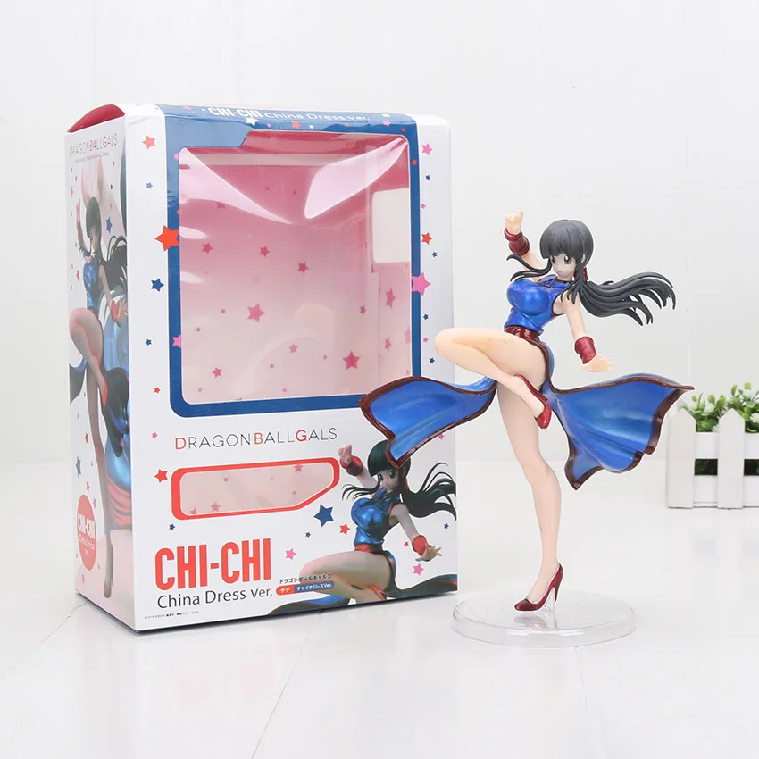 chichi box Аниме Dragon Ball Gals NO. 18 лазурит девушки Bulma Ланч Ранчи Чичи видель ПВХ DBZ фигурка Коллекция Модель игрушки 9-20 см - Цвет: chichi box