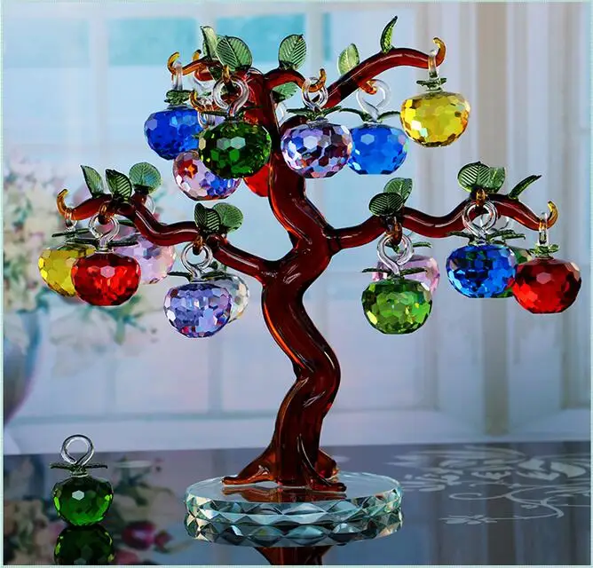 Счастливое Хрустальное яблоко украшение для дома свадебный подарок отправки