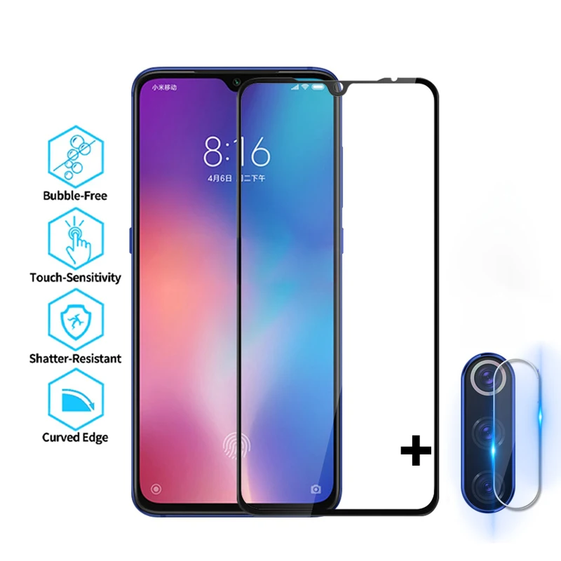 Защитное стекло с полным покрытием для Xiaomi Mi CC9 9t Pro Mi9 9se A3 Защитная пленка экрана