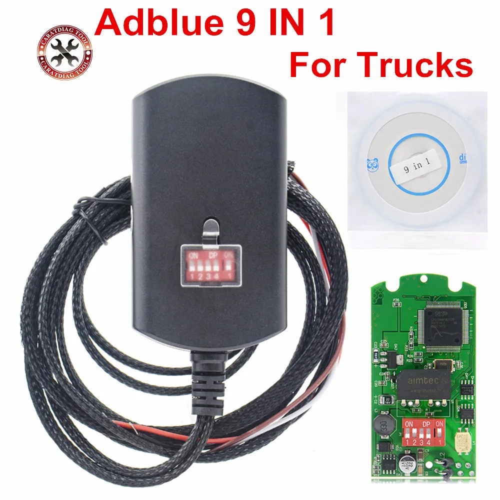 Полный чип Adblue 9 в 1 обновленный 8 для эмулятора грузовиков Ad синий тяжелых