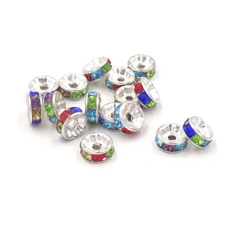 200 шт. посеребренные разделительные бусины ручной работы дешевые ювелирные