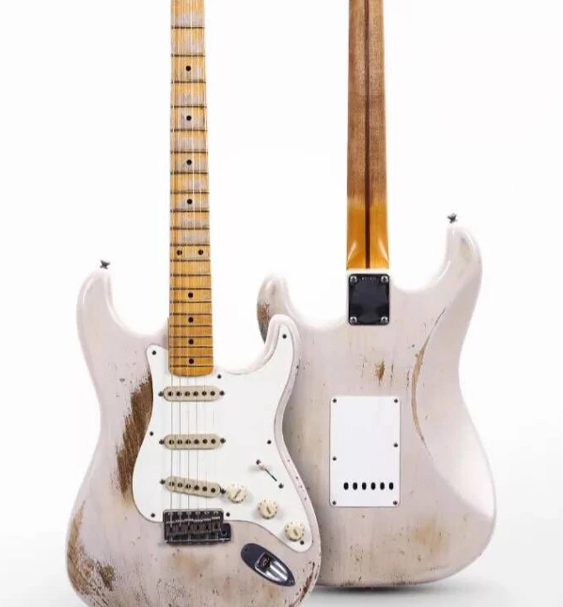 Оптовая продажа Новый фен st Custom shop. Розовый цвет ST электрогитара клен гриф Гитары