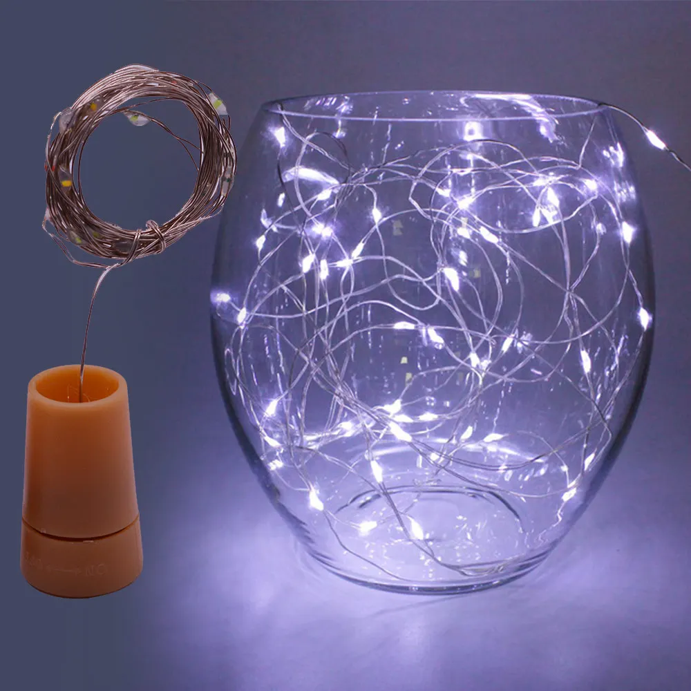 Фея свет Строка Супер яркий Бутылка пробка 20LED пейзаж лампа двор декоративные