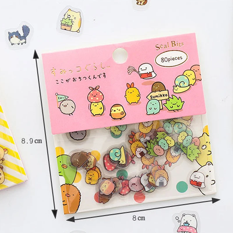 Joylong 80 шт. Pusheen Kawaii стикер s Скрапбукинг ПВХ мультфильм Животные медведь милый