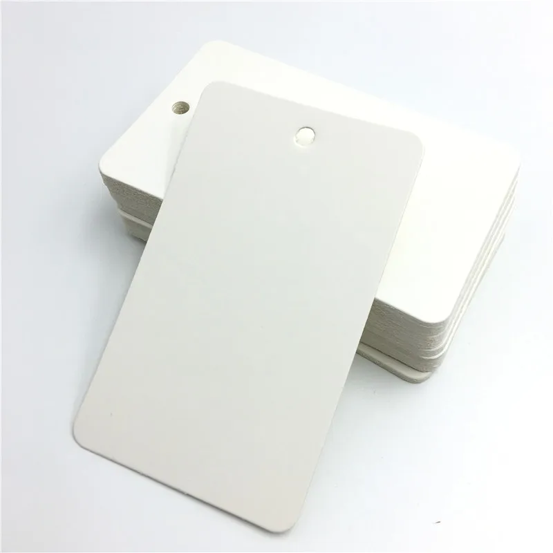 100 шт./лот Белые коричневые крафт бумажные бирки для банкнот багажные свадебные