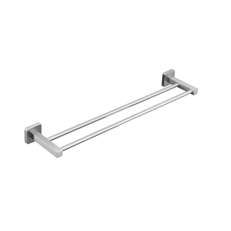 Double Towel Bar Щетка из никеля и нержавеющей стали, набор оборудования для ванной комнаты, диспенсер для мыла, держатель для полотенец, держатель для бумаги, аксессуары для ванной комнаты EL8900L - Цвет: Double Towel Bar