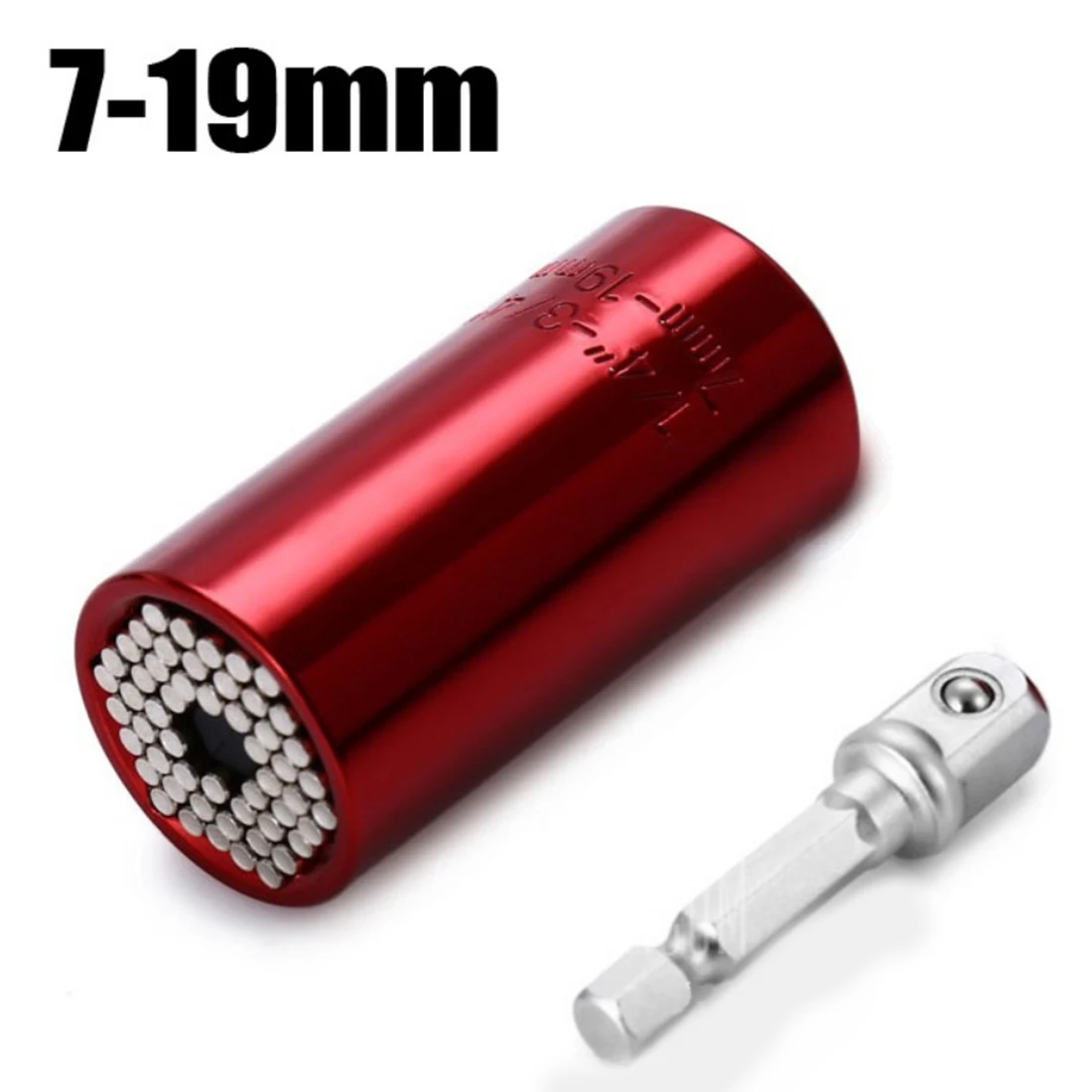 7 to 19mm Red Универсальный гаечный ключ, мм универсальный гаечный ключ, набор головок, рукав 7-19 мм, вогнутая игла, универсальный рукав - Цвет: 7 to 19mm Red