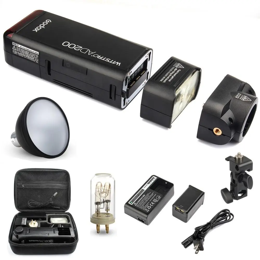 Godox AD200 2.4G Flash 1/8000 with AD-S2 Standard Reflector for Canon Nikon Sony | Электроника