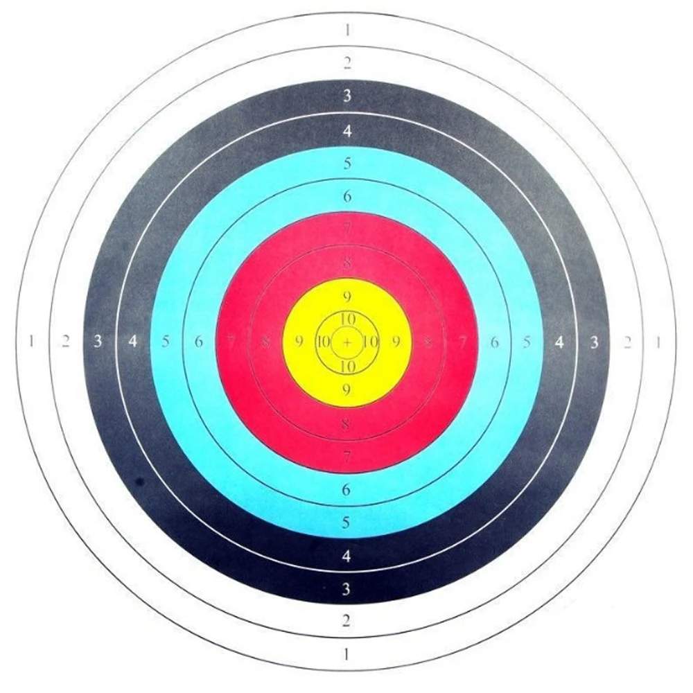 

10pcs/lot Target Paper FITA Standard 23.6" Archery Target Paper Full Ring Single Spot Vegas Bow Archery Accessory