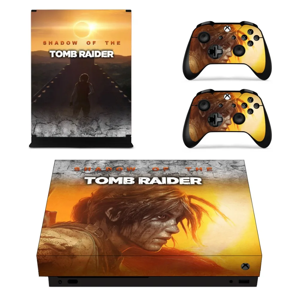 Shadow of Tomb Raider Лицевая панель консоль и наклейка на контроллер для Xbox One X + кожу