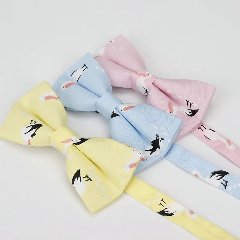 Новый Стиль Мужской винтажный галстук бабочка из 100% хлопка с птицами мужской