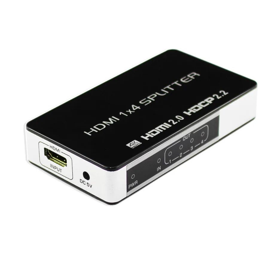 HDMI 2,0 сплиттер UHD 4 к 1x4 HDCP 2,2 3D 1 вход 4 выход ретранслятор переключатель коробка концентратор 1080 p 4 к x 2 к для Blu-Ray DVD HDTV