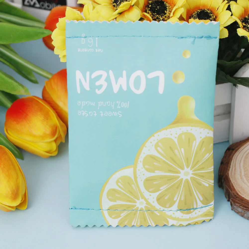 Креативные кошельки из искусственной кожи мультяшный принт с фруктами лимонный