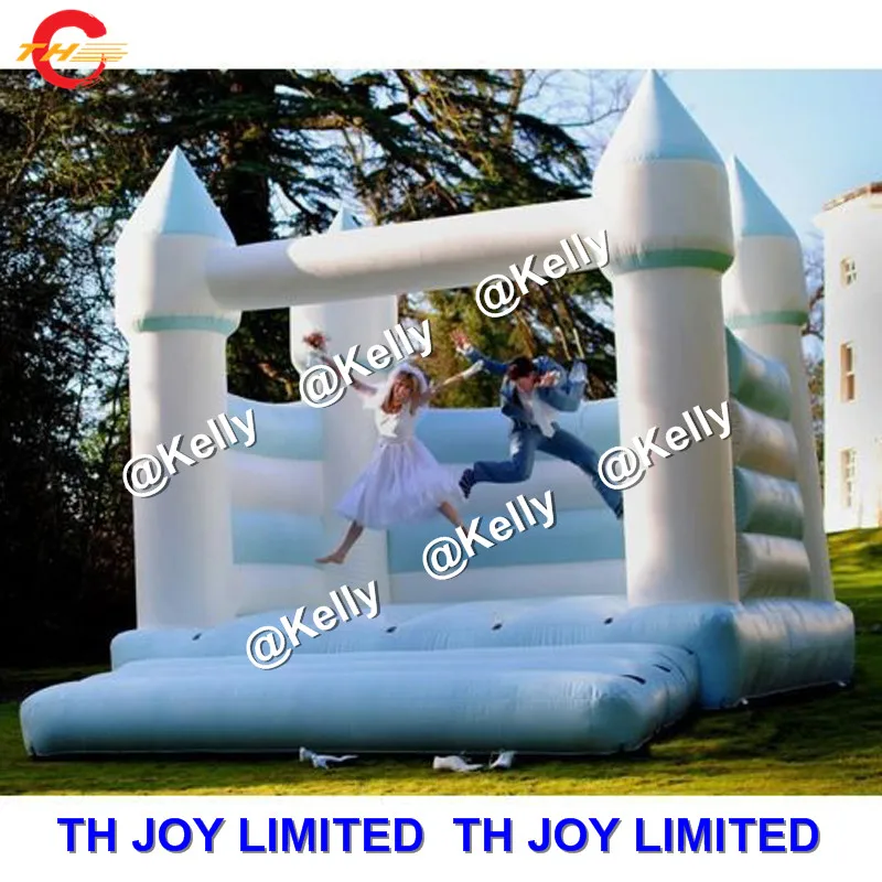 Бесплатная доставка надувной батут высокое качество дом белый и светло синий