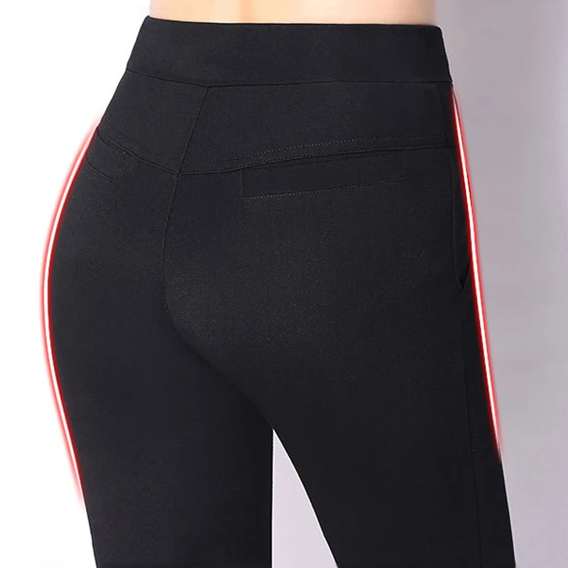 Брюки женские с высокой талией большие размеры 4XL | Женская одежда