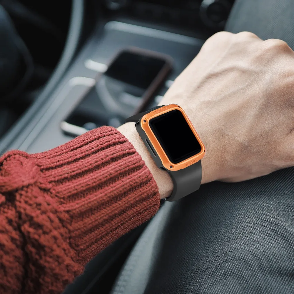 SGP защитный чехол Крышка для Apple Watch 4 5 44/40 мм прикрепляющийся к чехол для наручных часов iwatch серии 3/2/1/42 38 мм Мужские и женские часы, аксессуары