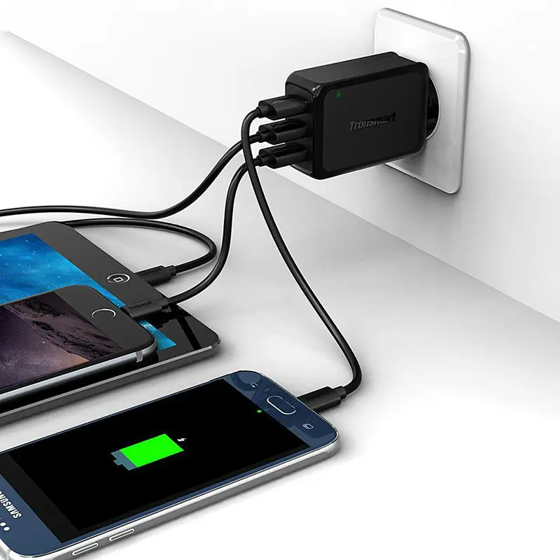 Tronsmart W3PTA 3 Порты USB Зарядное устройство Qualcomm сертифицированных Quick Charge 0 QC3.0 Smart для
