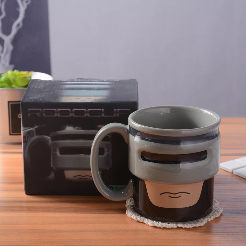 Мультфильм Robocup кружка-Robocop стиль чашки для кофе керамическая посуда молочный завтрак чашка, бутылка для воды лучший подарок для детей