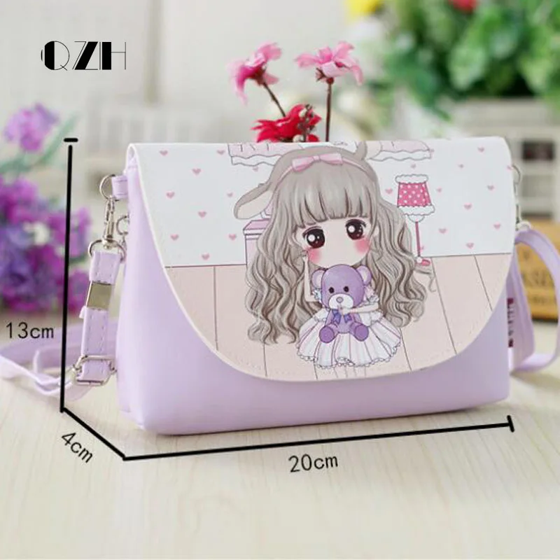 Детские сумки мессенджеры с мультяшным принтом клатч женская сумка через плечо