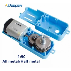 DC 3V-6V 1:90 металлический мотор-редуктор цельнометаллическийполуметаллический одноосевой мотор-редуктор робот Интеллектуальный автомобильный редуктор скорости TT Мотор синий