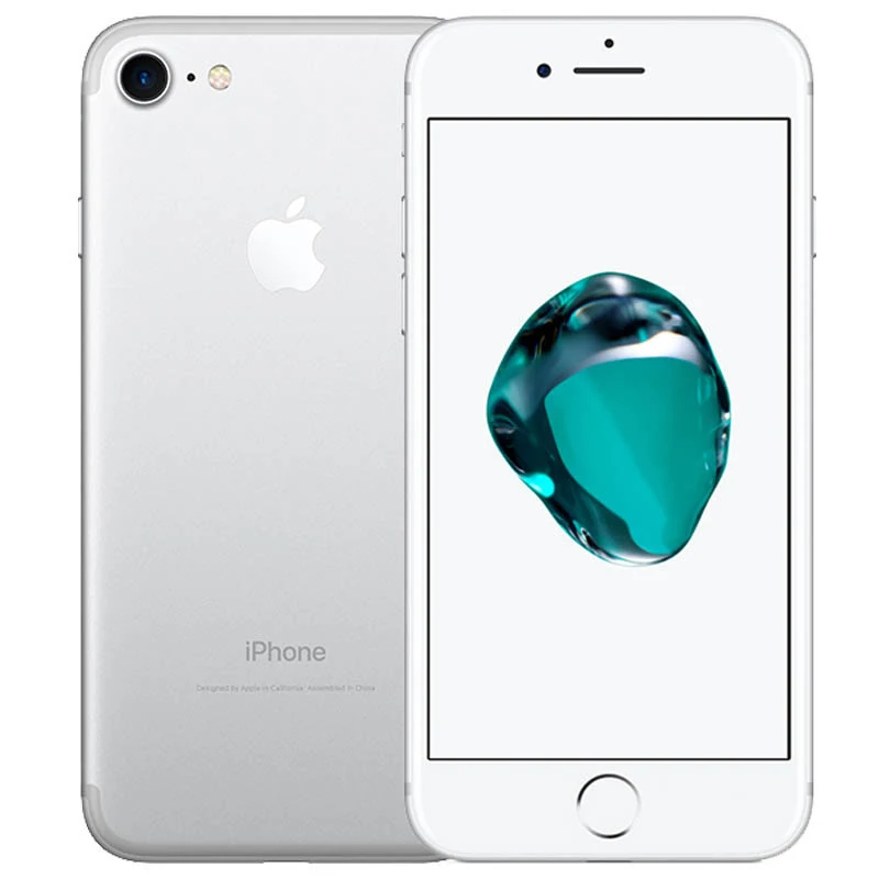 Silver Разблокированный телефон Apple iphone 7 IOS 11 LTE wifi 4," дисплей 12.0мп камера четырехъядерный смартфон с отпечатком пальца iphone 7 - Цвет: Silver