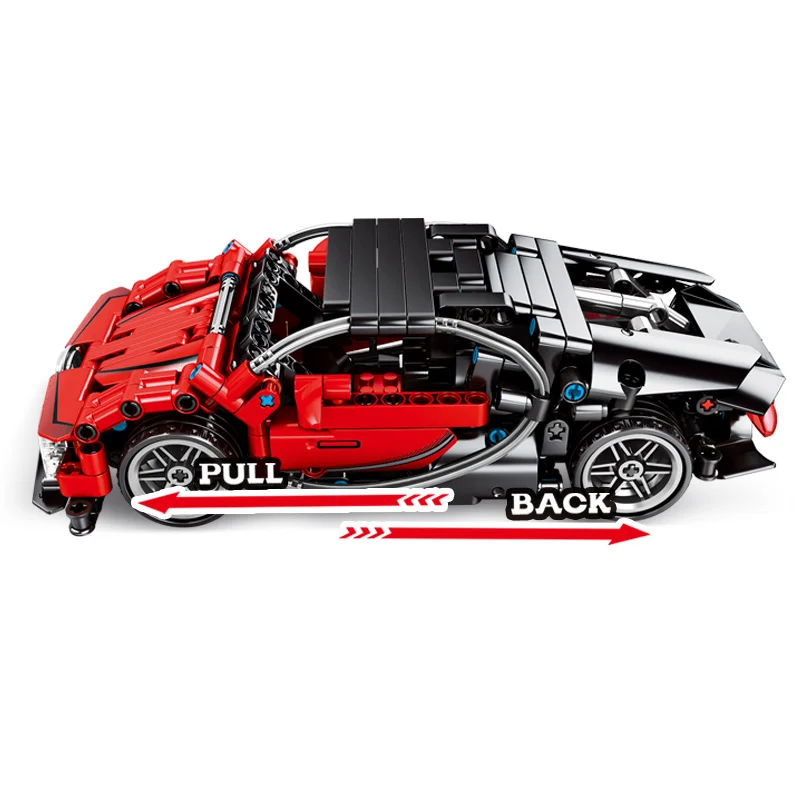 CreatorTechnic серии Super Racers скоростные чемпионы совместимые с тяговыми автомобилями