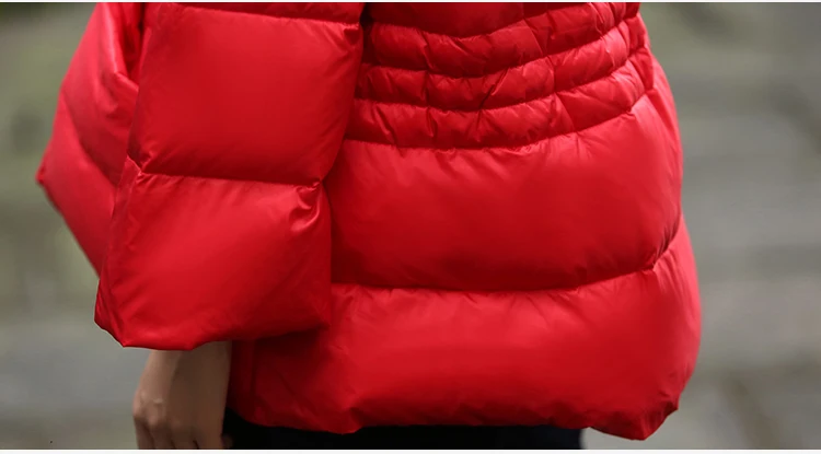 2018 new Ms. loose leisure short down jacket red large size | Женская одежда
