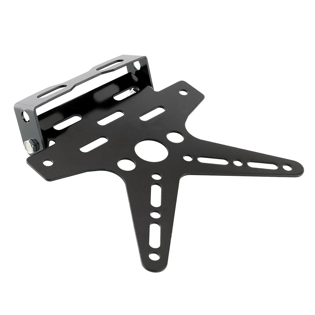 Black Adjustable Custom Motorcycle Motor Motorbike Fender Eliminator Sport License Plate Bracket Metal Steel Dirt Bike Atv | Автомобили и
