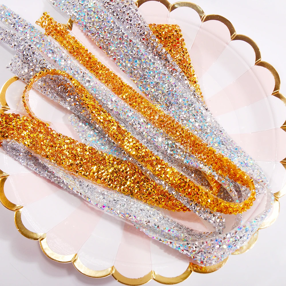 Лента для горячей фиксации сделай сам свадебное украшение инкрустация острые