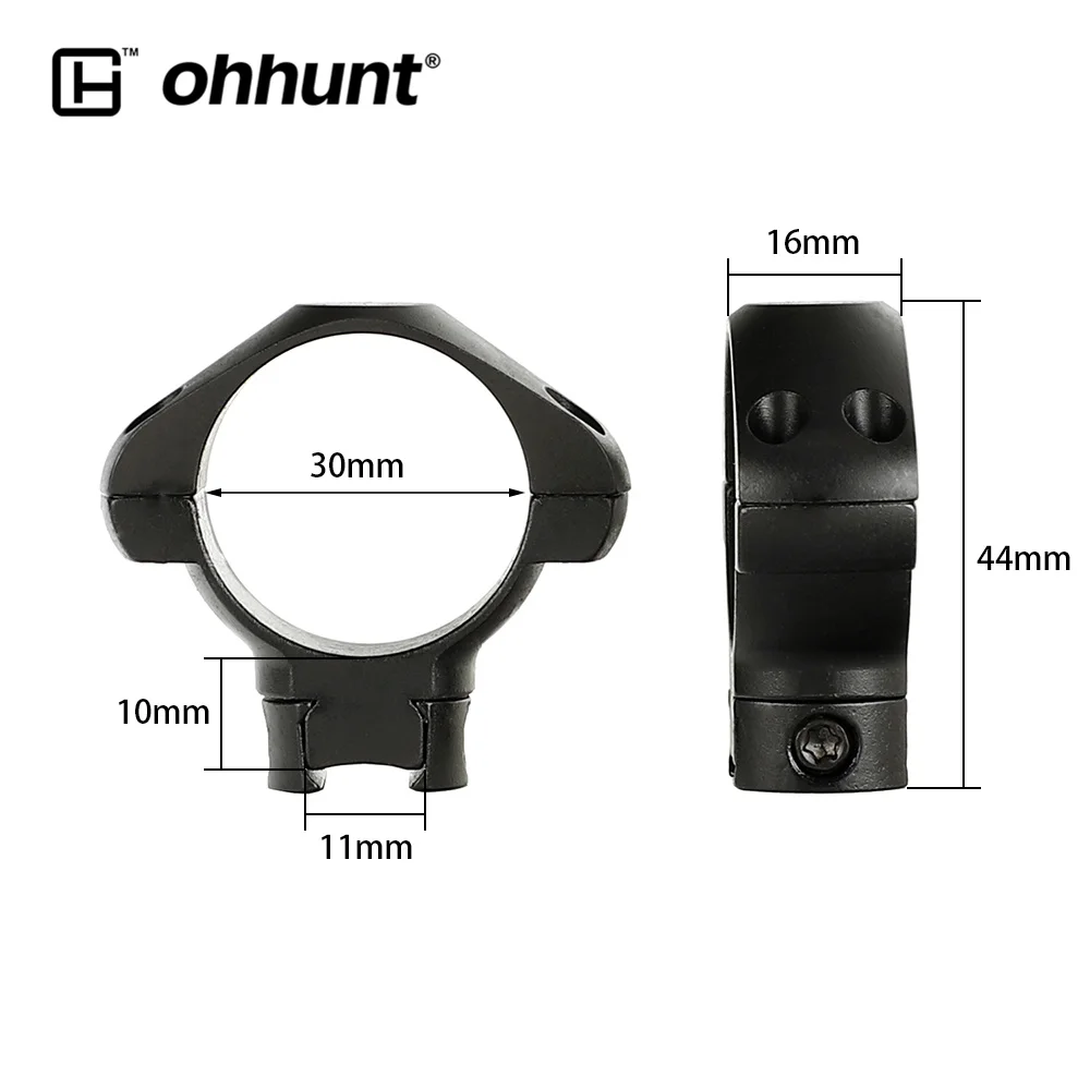 Ohhunt 25,4 мм или 30 мм Диаметр стали низкий средний высокий профиль 11 мм 3/8 ласточкин хвост. 22 Airgun Охотничья винтовка прицел кольца крепление - Цвет: 30mm Med Profile
