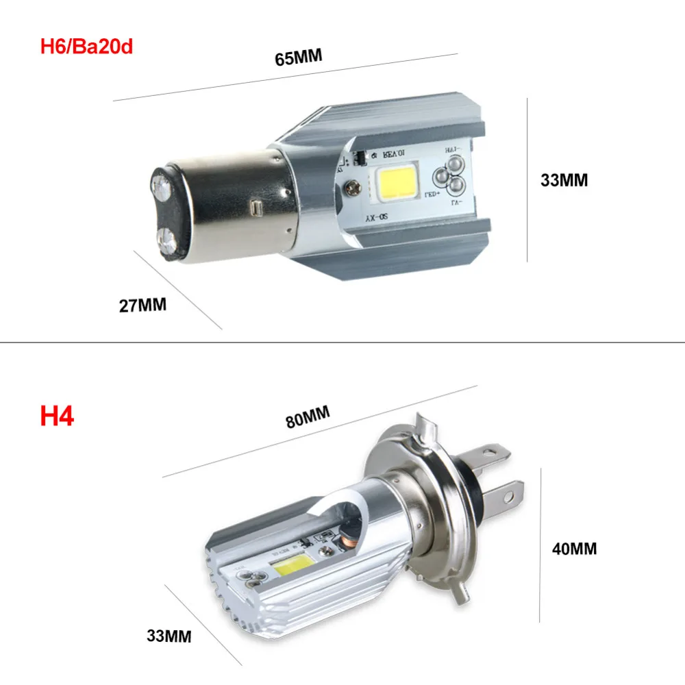 VooVoo Автомобильные фары BA20D / H4 LED HS1 COB мотоциклетные ближнего/дальнего света лампы