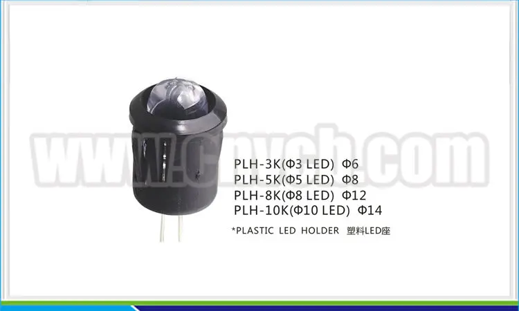 ZS135 6mm diameter black plastic led holder (for 3mm led) holders | Лампы и освещение