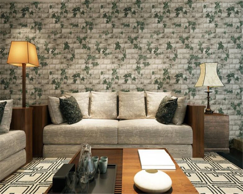 

beibehang pvc American Village Stereo Brick Seagate Tiger papel de parede 3d Wallpaper Restaurant Living Room Background Balcony