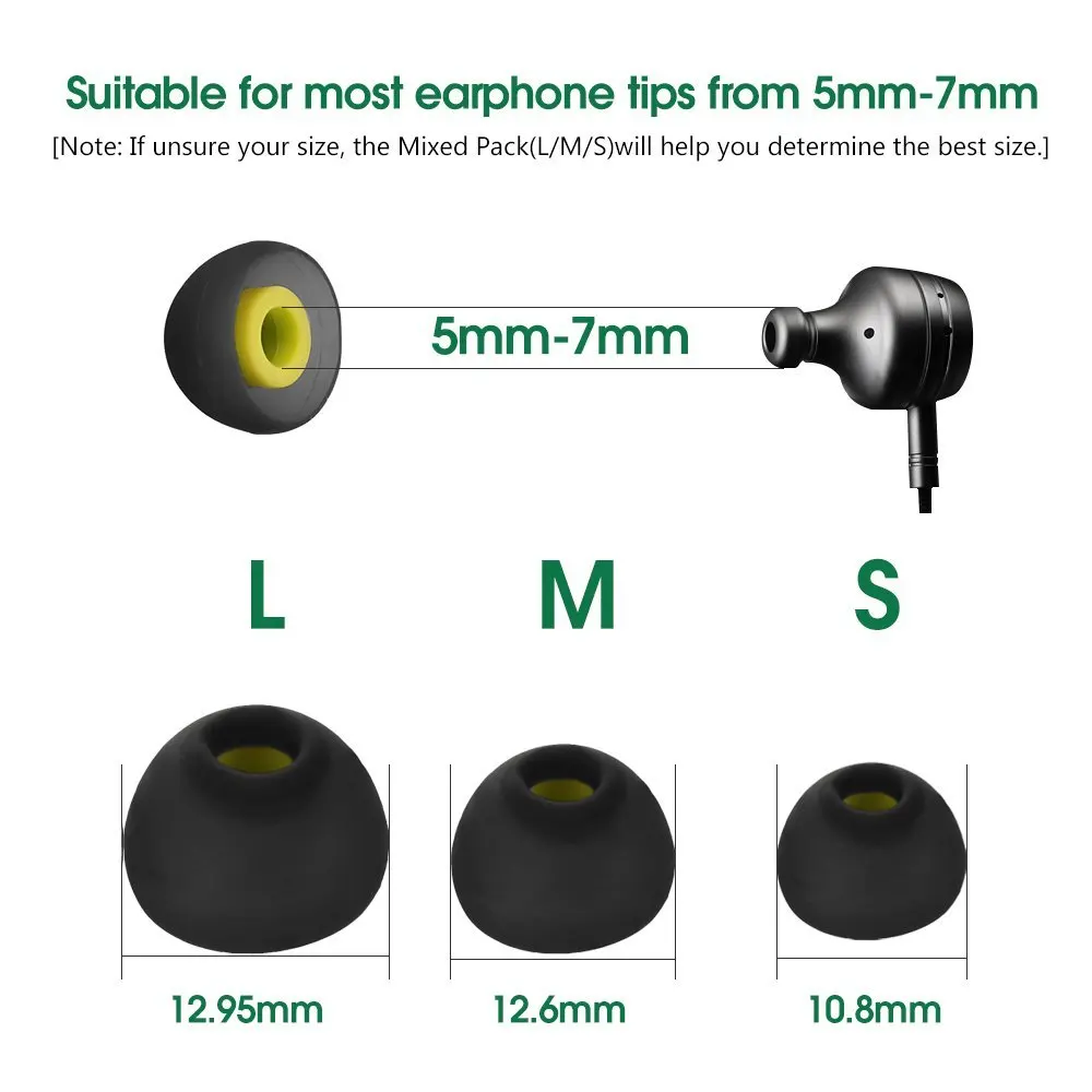 New bee Replacement Noise Isolating 3 pairs Memory Foam tips & Silicone Earbuds Ear Pads for Headphone Earphone | Электроника