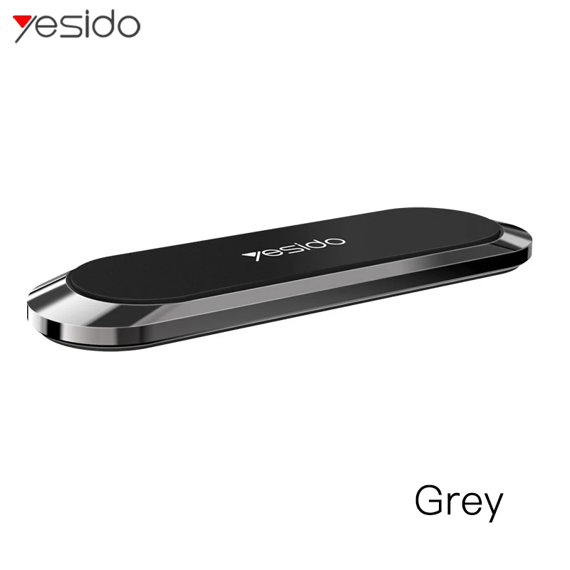 Grey Yesido C55 мини полоса форма Магнитная автомобильная подставка для телефона для iPhone samsung Xiaomi настенный металлический магнит gps автомобильное крепление приборной панели - Цвет: Grey