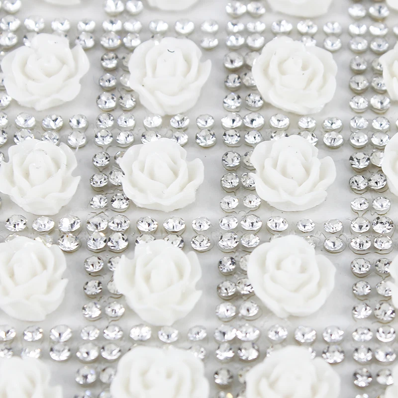 1 шт. 3D Цветы из бусин и кристаллов Исправление горного хрусталя обрезка утюжок на