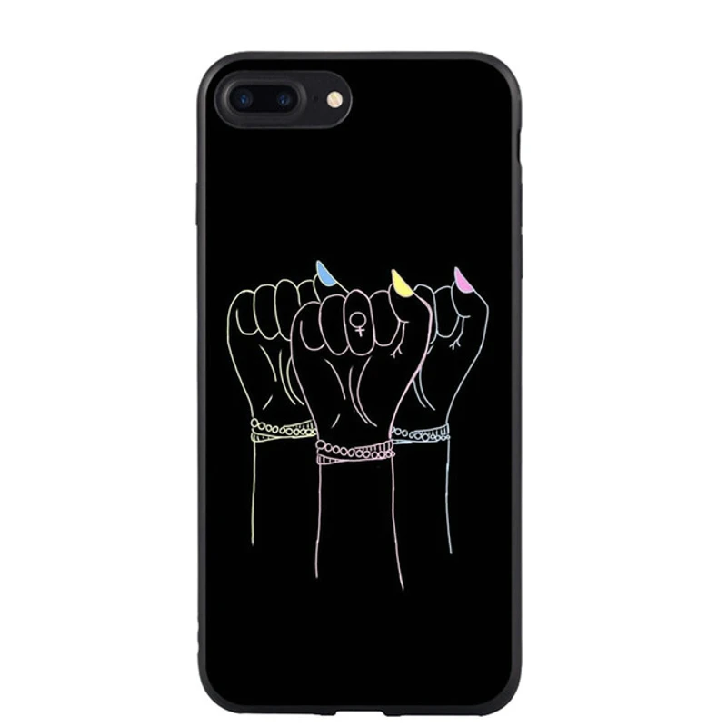 Black Simple Scrub Soft TPU Phone Case For iPhone 6S Silicone Back Cover 6 7 8 8plus 7Plus X |