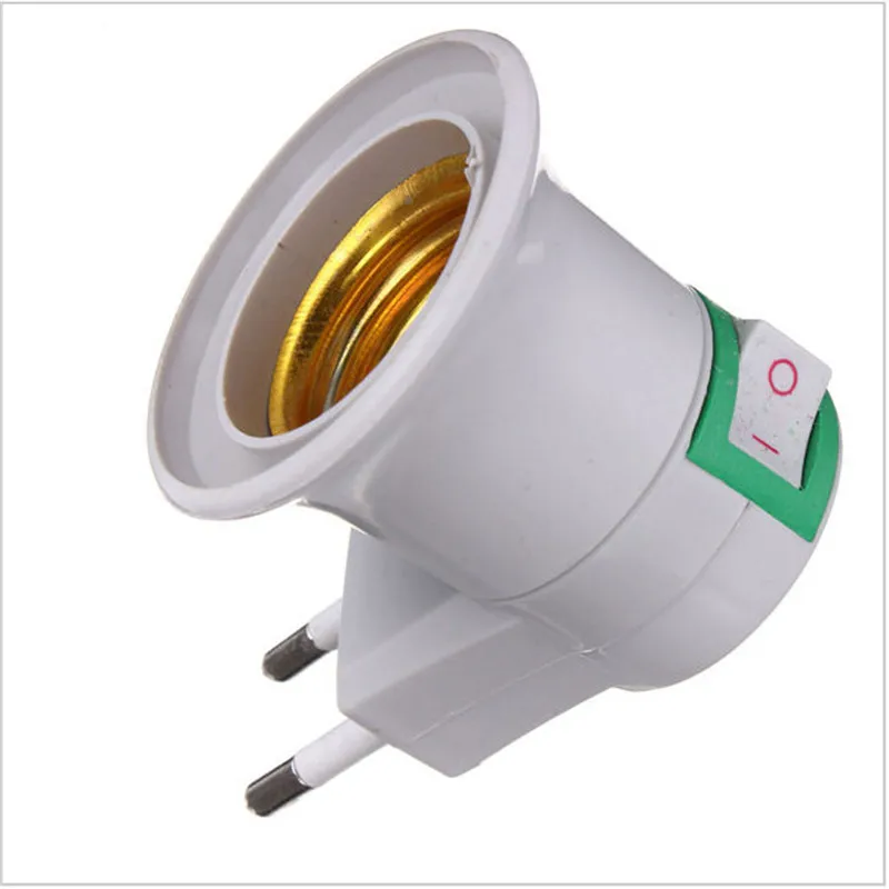 

10pcs High Quality E27 Lamp Base EU Plug Lamp Holder Converter Screw Mouth Type Light Holder Mobile Round Foot Lamp Bases