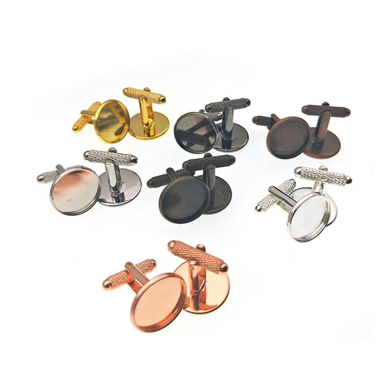 Круглые запонки 10 шт. 12/14/16/18/20 мм|cufflink blanks|blank bezelcabochon cameo |