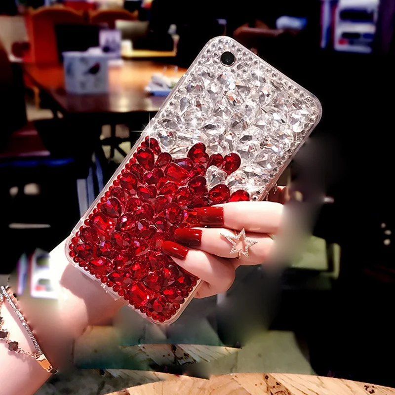 For iPhone XS Max XR X 7 8 Plus Diamond Case Samsung Galaxy S10 S9 S8 Rhinestone Cover |