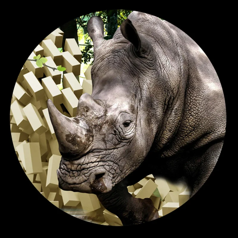 Пользовательские большой настенной бумаги 3D стерео Rhino сломанной стены ТВ фоны для фотосъемки гостиной спальни нетканые обои