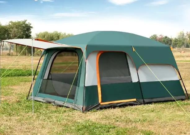 096 Small Size 6 8 10 12 человек открытый огромный автомобиль палатка 2 спальня семья водонепроницаемый Пешие прогулки палатка для Альпинизм самостоятельное Вождение рельеф кемпинг палатка - Цвет: 096 Small Size
